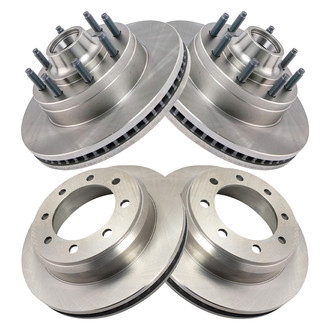 TRQ® - Plain Front and Rear Disc Brake Rotors