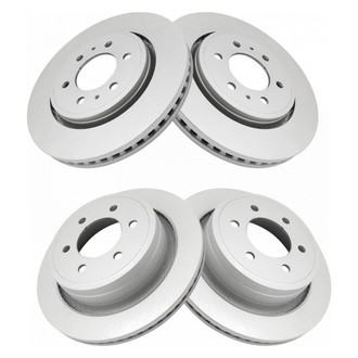 TRQ® - Plain Front and Rear Disc Brake Rotors