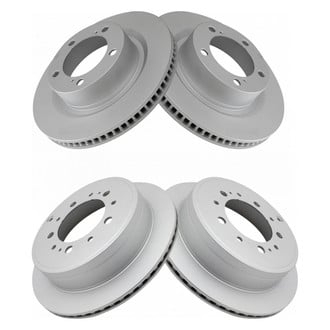 TRQ® - Plain Front and Rear Disc Brake Rotors