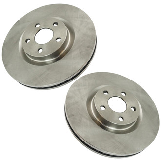 TRQ® - Plain Vented Front Disc Brake Rotors