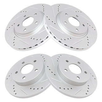 TRQ® - Performance Cross Drilled and Slotted Disc Brake Rotors