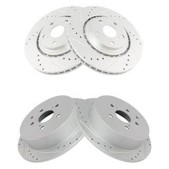 TRQ® - Performance Cross Drilled and Slotted Disc Brake Rotors