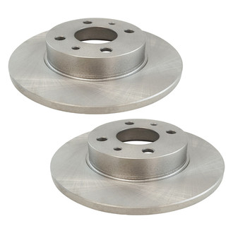 TRQ® - Plain Solid Rear Disc Brake Rotors