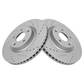 TRQ® - Performance Cross Drilled and Slotted Disc Brake Rotors