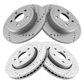 TRQ® - Performance Cross Drilled and Slotted Disc Brake Rotors