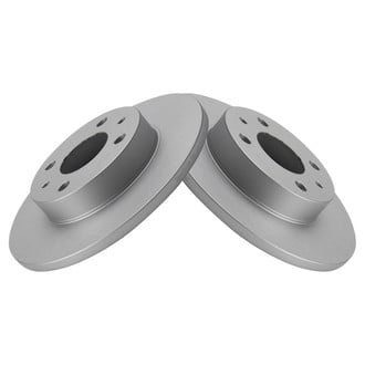 TRQ® - Plain Solid Rear Disc Brake Rotors