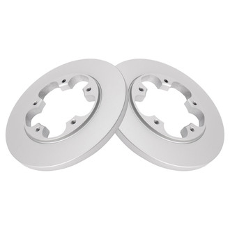TRQ® - Plain Solid Rear Disc Brake Rotors