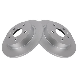 TRQ® - Plain Solid Rear Disc Brake Rotors