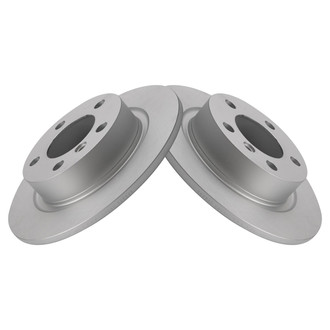 TRQ® - Plain Solid Rear Disc Brake Rotors