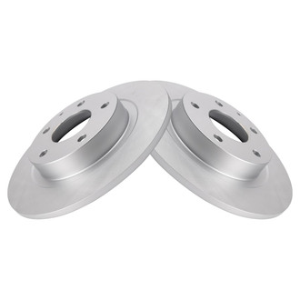 TRQ® - Plain Solid Rear Disc Brake Rotors