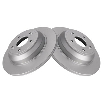 TRQ® - Plain Solid Rear Disc Brake Rotors