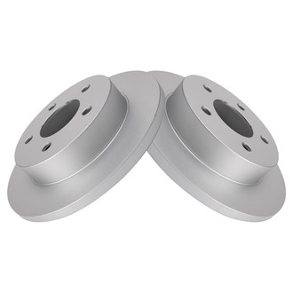 TRQ® - Plain Solid Rear Disc Brake Rotors
