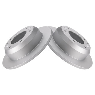 TRQ® - Plain Solid Rear Disc Brake Rotors