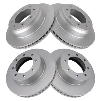 TRQ® - Plain Front and Rear Disc Brake Rotors
