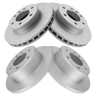 TRQ® - Plain Front and Rear Disc Brake Rotors