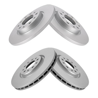 TRQ® - Plain Front and Rear Disc Brake Rotors