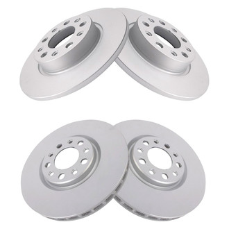 TRQ® - Plain Front and Rear Disc Brake Rotors