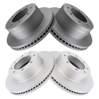 TRQ® - Plain Front and Rear Disc Brake Rotors