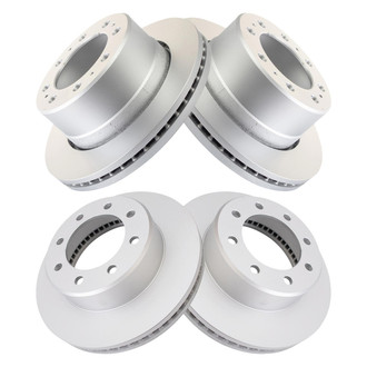 TRQ® - Plain Front and Rear Disc Brake Rotors