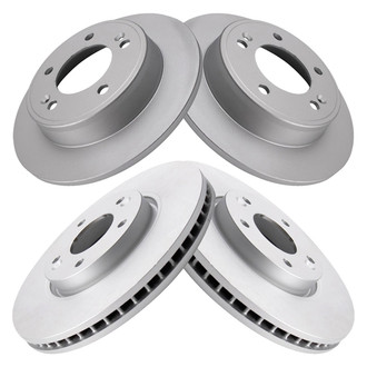 TRQ® - Plain Front and Rear Disc Brake Rotors