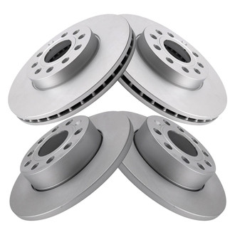 TRQ® - Plain Front and Rear Disc Brake Rotors