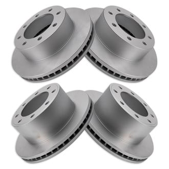 TRQ® - Plain Front and Rear Disc Brake Rotors