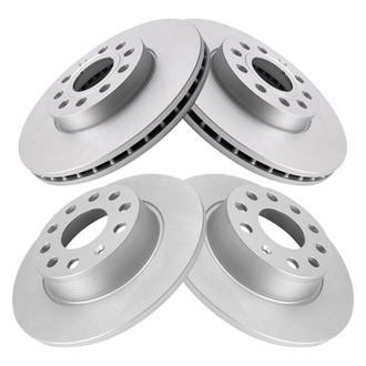 TRQ® - Plain Front and Rear Disc Brake Rotors