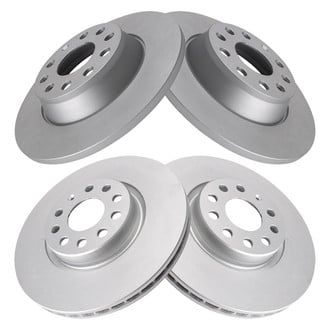 TRQ® - Plain Front and Rear Disc Brake Rotors