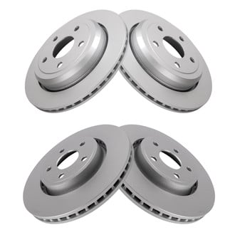 TRQ® - Plain Front and Rear Disc Brake Rotors