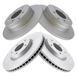 TRQ® - Plain Front and Rear Disc Brake Rotors