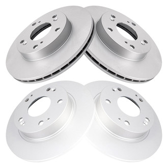 TRQ® - Plain Front and Rear Disc Brake Rotors