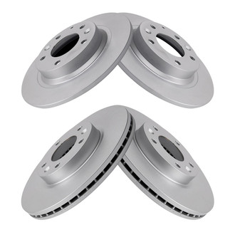TRQ® - Plain Front and Rear Disc Brake Rotors