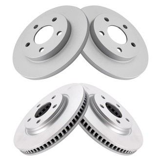 TRQ® - Plain Front and Rear Disc Brake Rotors