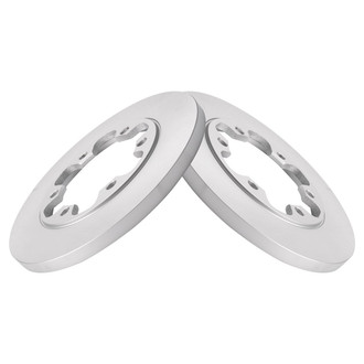 TRQ® - Plain Solid Rear Disc Brake Rotors