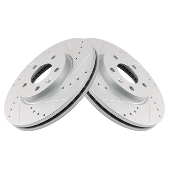TRQ® - Performance Cross Drilled and Slotted Disc Brake Rotors