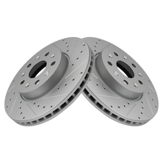 TRQ® - Performance Cross Drilled and Slotted Disc Brake Rotors