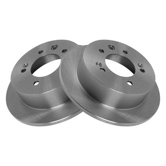 TRQ® - Plain Solid Rear Disc Brake Rotors