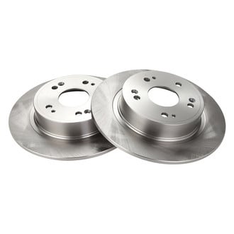 TRQ® - Plain Solid Rear Disc Brake Rotors