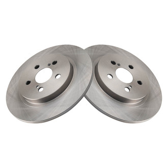 TRQ® - Plain Solid Rear Disc Brake Rotors
