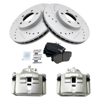 TRQ® - Performance Ceramic Front Brake Kit with Calipers