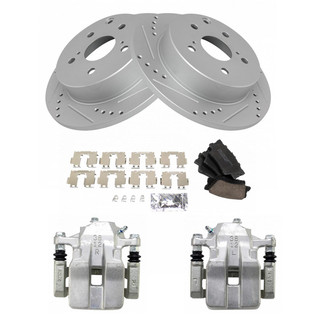 TRQ® - Performance Ceramic Rear Brake Kit with Calipers