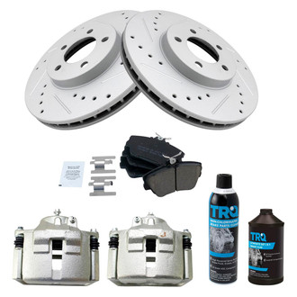 TRQ® - Performance Ceramic Front Brake Kit with Calipers