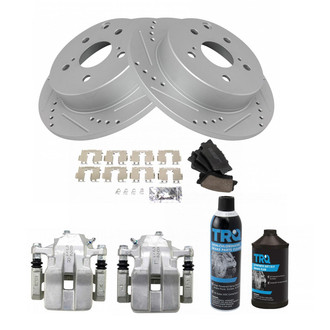 TRQ® - Performance Ceramic Rear Brake Kit with Calipers