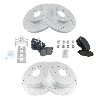 TRQ® - Performance Ceramic Front and Rear Brake Kit