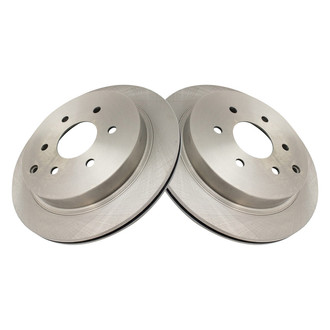 TRQ® - Plain Vented Rear Disc Brake Rotors