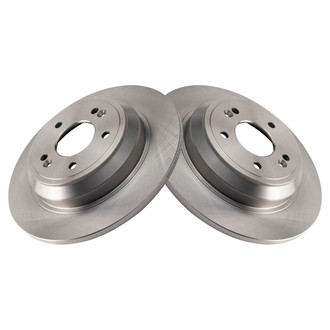 TRQ® - Plain Solid Rear Disc Brake Rotors