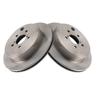 TRQ® - Plain Vented Rear Disc Brake Rotors