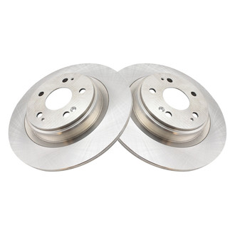 TRQ® - Plain Solid Rear Disc Brake Rotors