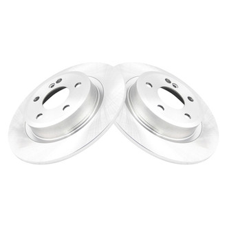 TRQ® - Plain Solid Rear Disc Brake Rotors