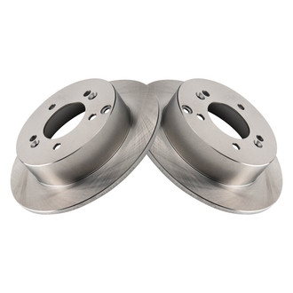 TRQ® - Plain Solid Rear Disc Brake Rotors